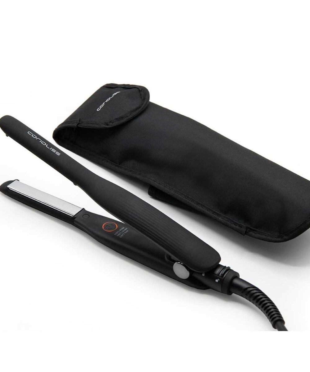 Plancha de Pelo C-Slim Black Corioliss – plancha profesional estrecha de titanio para alisado y definición precisa