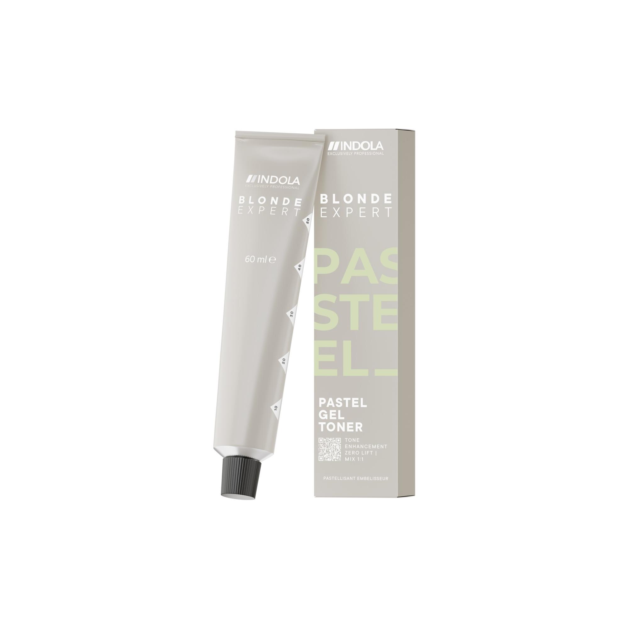 Matizador Gel Pastel Indola Blonde Expert 60ml – corrección y matización profesional.