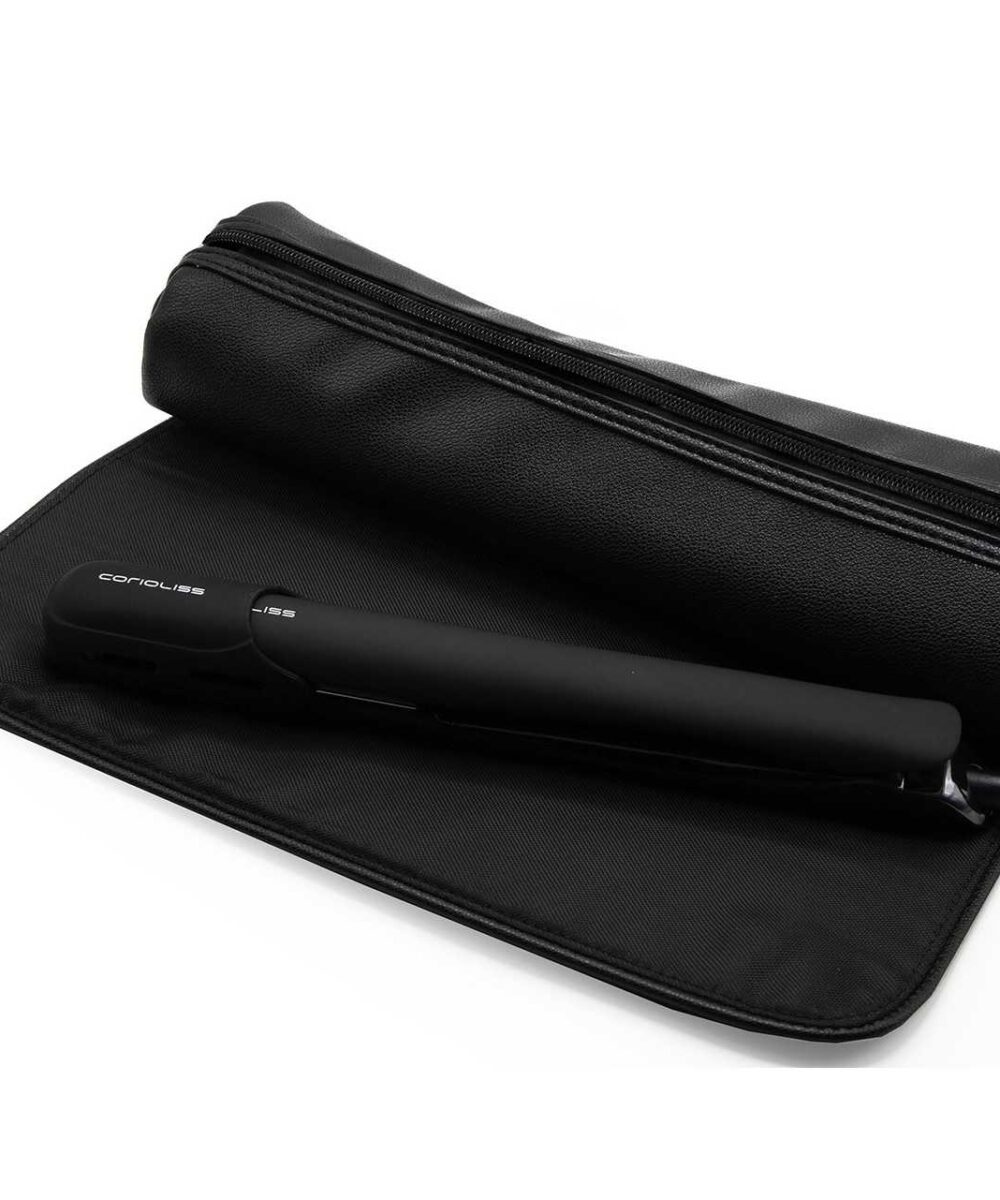 Plancha C5 Black Chrome Corioliss – plancha profesional con placas de titanio y control digital de temperatura