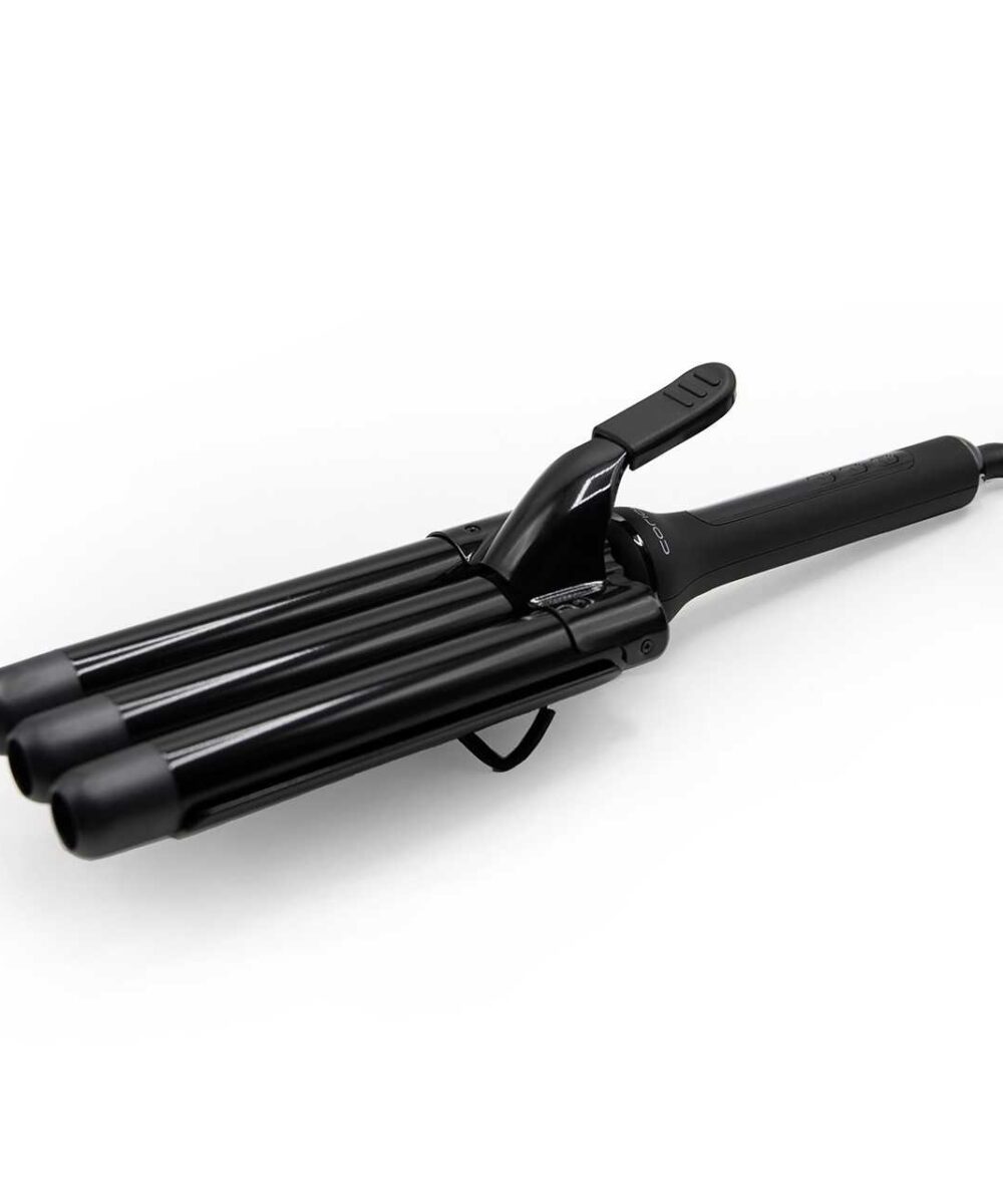 Triple Barrel Corioliss – tenacilla profesional triple para crear ondas suaves y definidas con acabado brillante