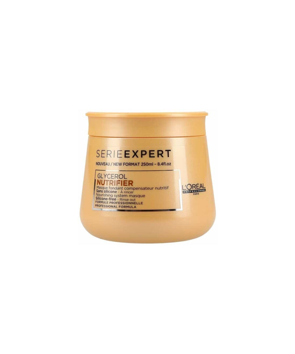 Mascarilla Nutrifier Serie Expert L’Oréal Professionnel 250 ml – tratamiento profesional nutritivo con glicerol y aceite de coco para cabello seco