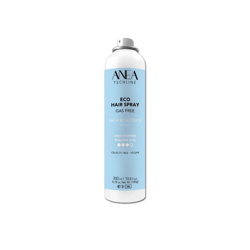 Laca ecológica fijación fuerte Anea Techline 300 ml – spray profesional sin gas para peinados duraderos