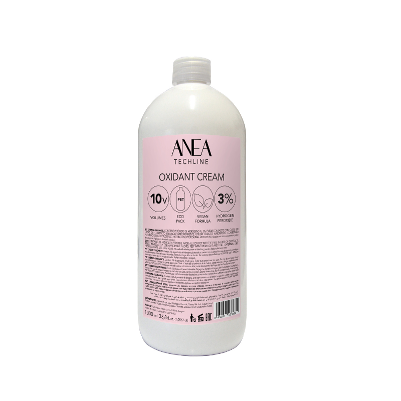 Crema oxidante 10 vol 3% con vitamina C Anea Techline 1000 ml – oxidante profesional suave para coloración capilar
