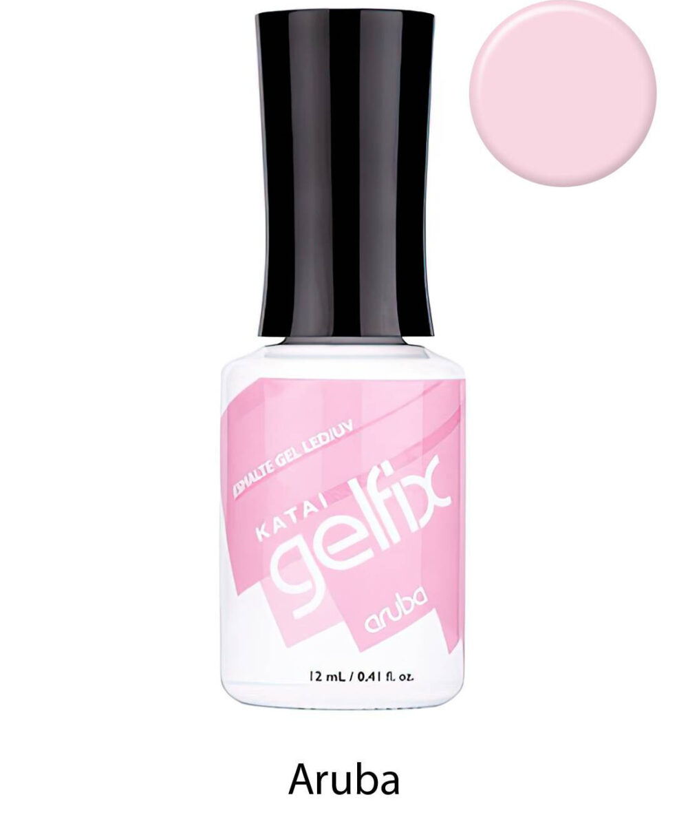 Esmalte semipermanente de uñas Aruba Gelfix Katai, esmalte profesional de larga duración con color intenso y acabado brillante.