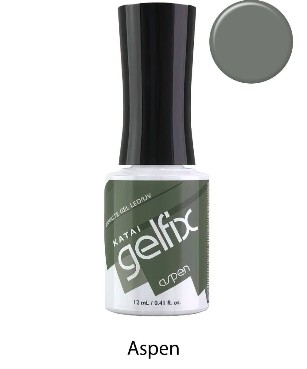 Esmalte semipermanente de uñas Aspen Gelfix Katai, esmalte profesional de larga duración con color intenso y acabado brillante.