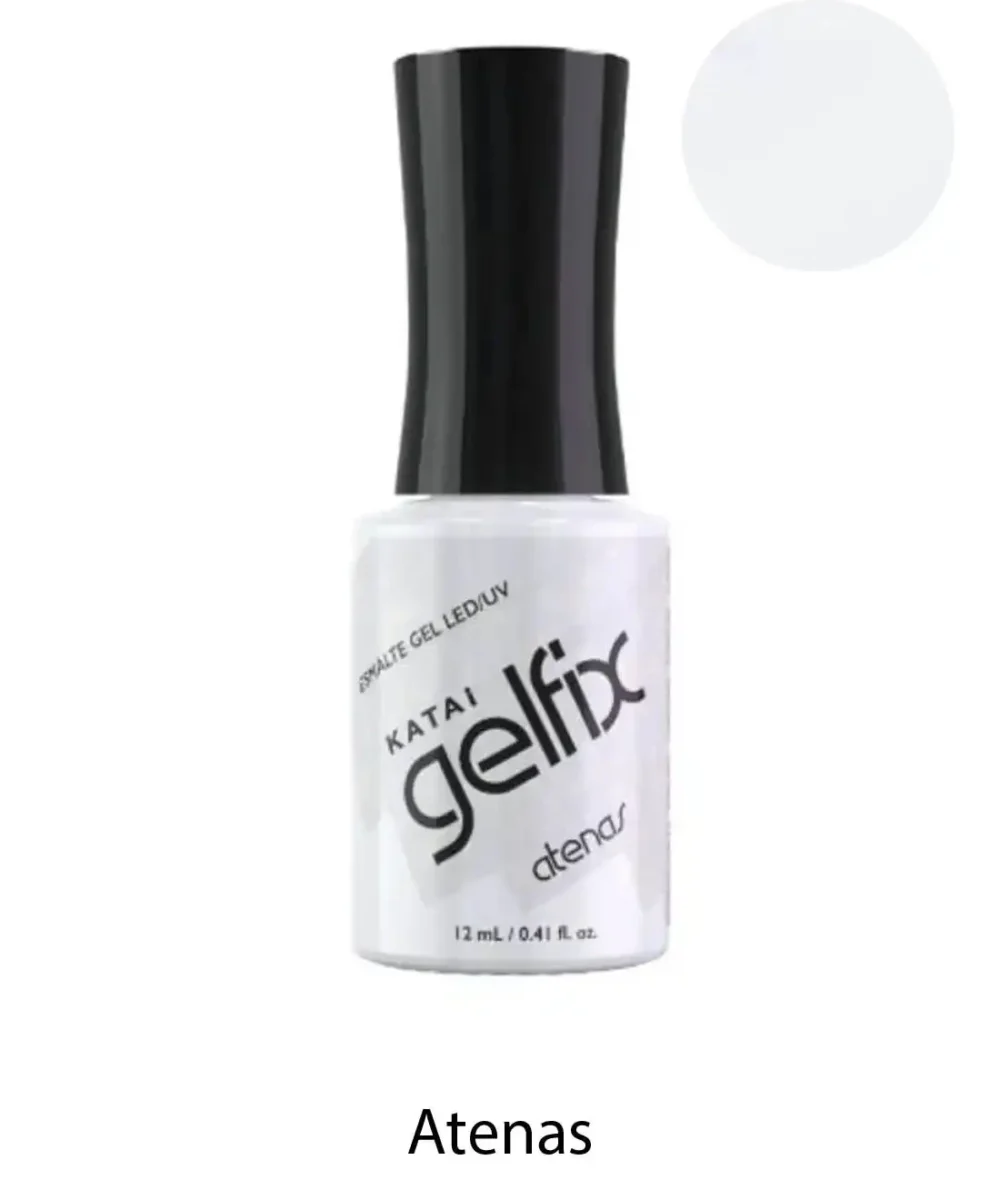 Esmalte semipermanente de uñas Atenas Gelfix Katai, color duradero con acabado profesional brillante para una manicura perfecta.