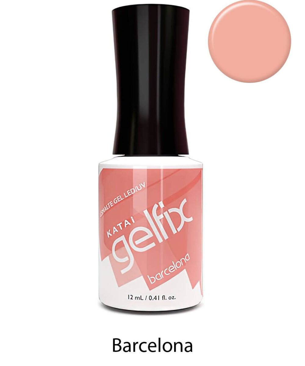 Esmalte semipermanente de uñas Barcelona F. Gelfix Katai, esmalte profesional de alta duración con color intenso y brillo perfecto.