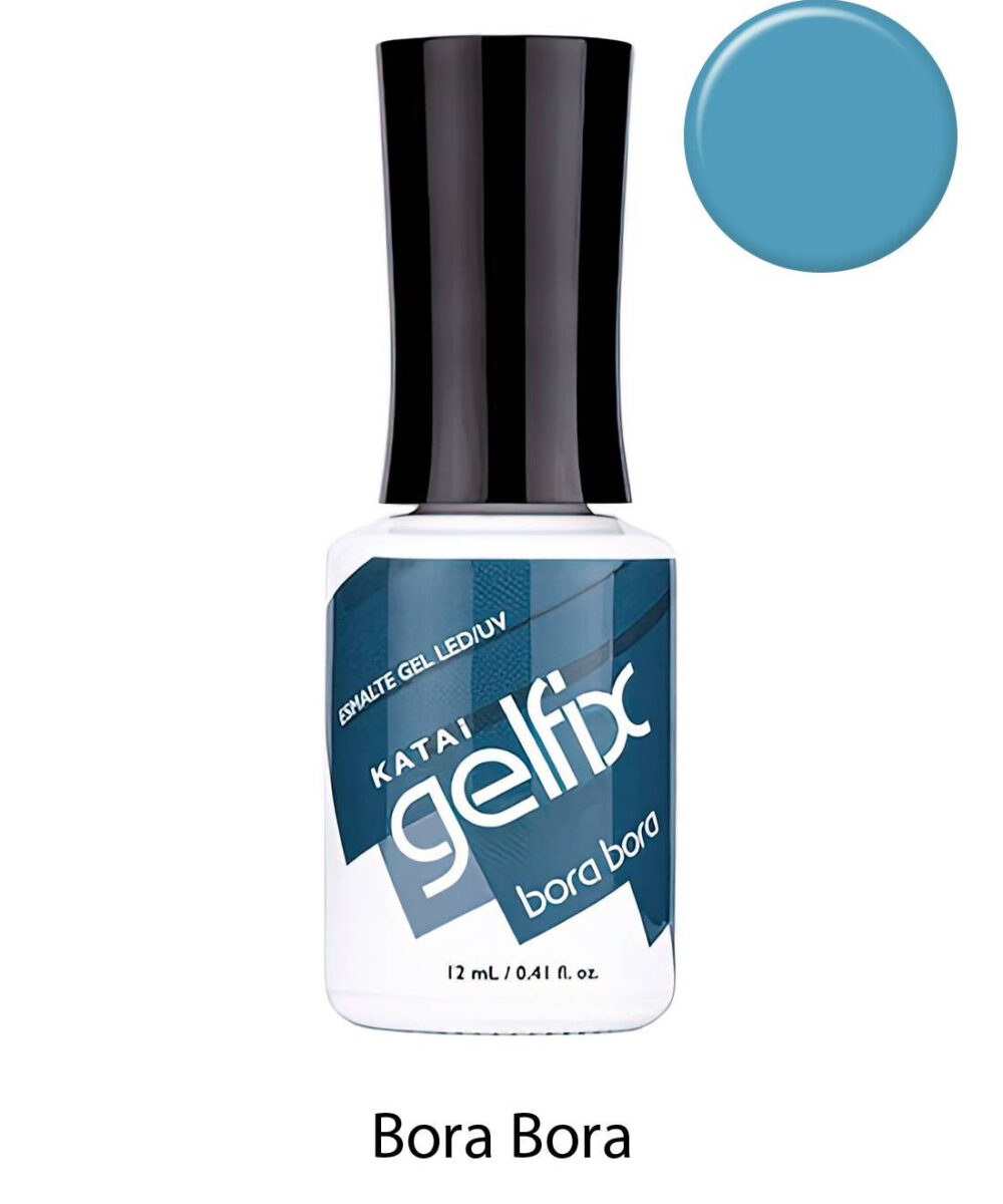 Esmalte semipermanente de uñas Bora Bora Gelfix Katai, color vibrante y duradero con acabado profesional brillante.