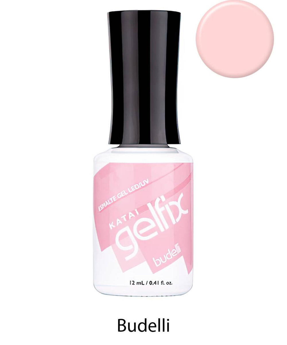 Esmalte semipermanente de uñas Budelli Gelfix Katai, color vibrante y duradero con acabado profesional brillante.
