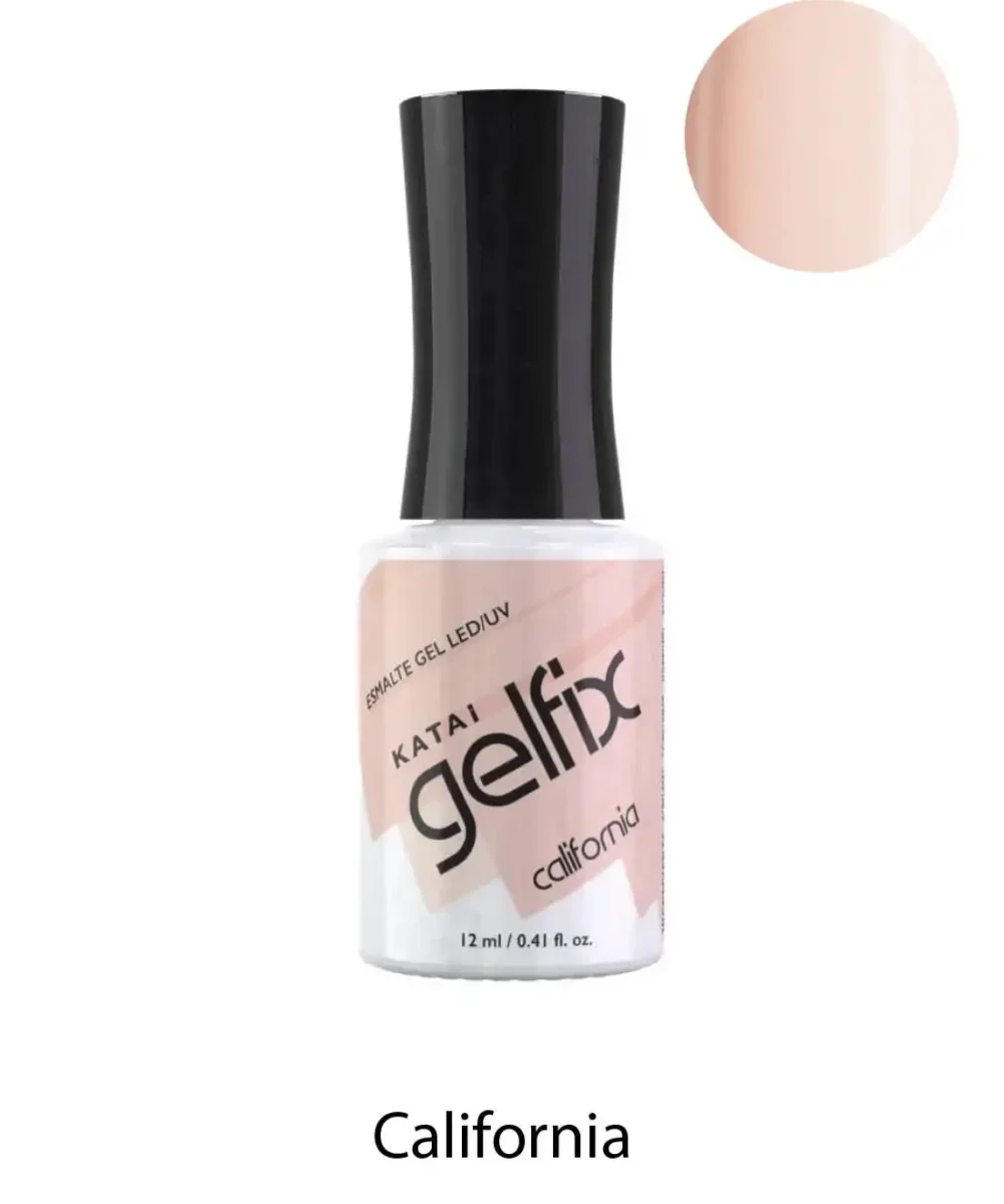 Esmalte semipermanente de uñas California Gelfix Katai, color vibrante y duradero con acabado profesional para manicura perfecta.