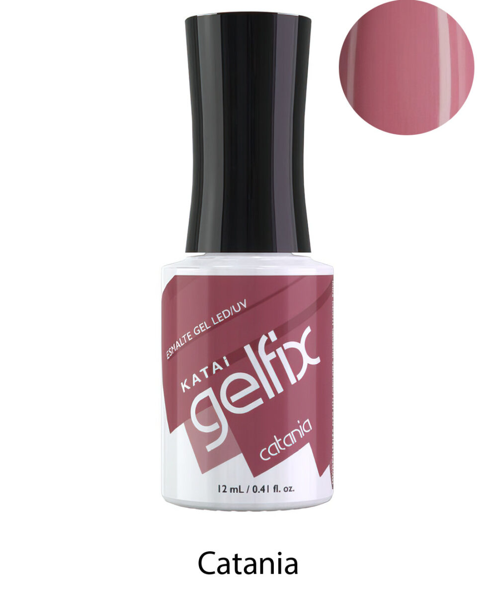 Esmalte semipermanente de uñas Catania Gelfix Katai, color vibrante y duradero con acabado profesional brillante.