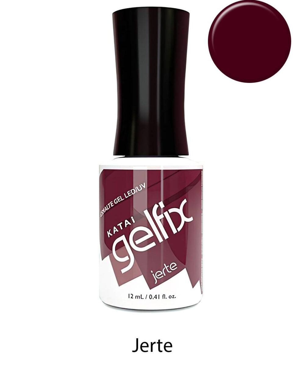 Esmalte semipermanente de uñas Jerte Gelfix Katai, color profesional de larga duración con acabado brillante e intenso.