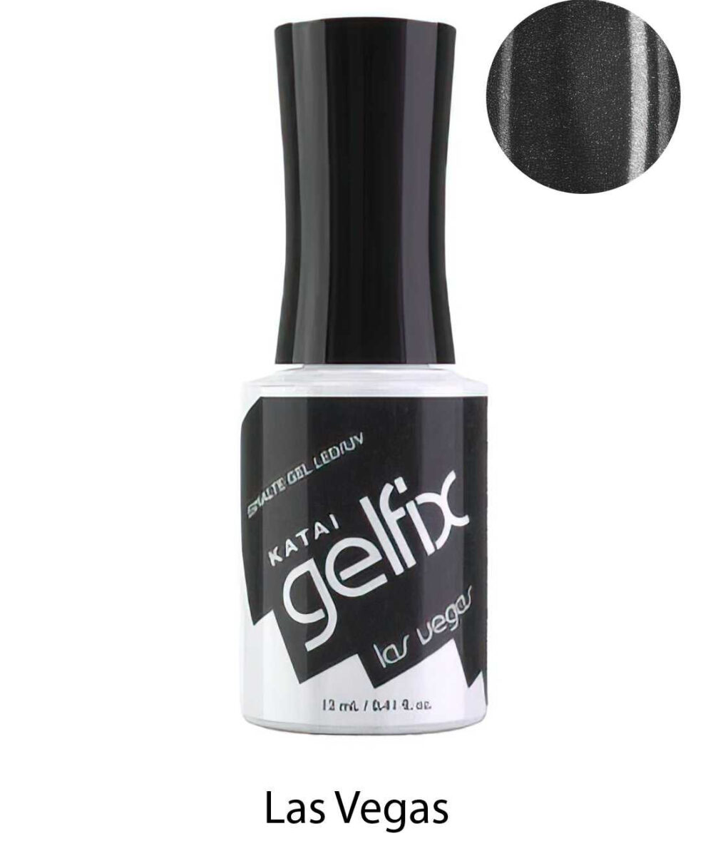 Esmalte semipermanente de uñas Las Vegas Gelfix Katai, esmalte profesional de larga duración con color vibrante y acabado brillante.