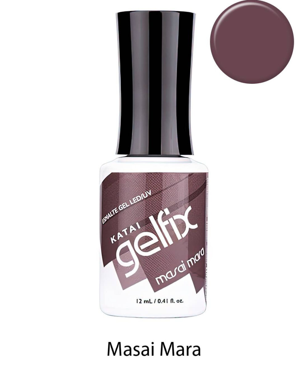 Esmalte semipermanente de uñas Masai Mara Gelfix Katai, esmalte profesional de larga duración con color intenso y acabado brillante.