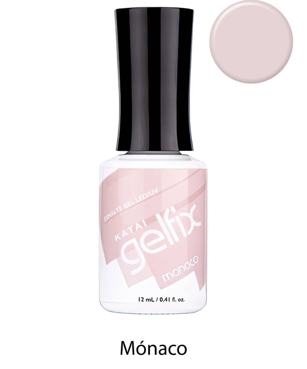 Esmalte semipermanente de uñas Mónaco Gelfix Katai, color duradero con acabado profesional brillante para una manicura perfecta.