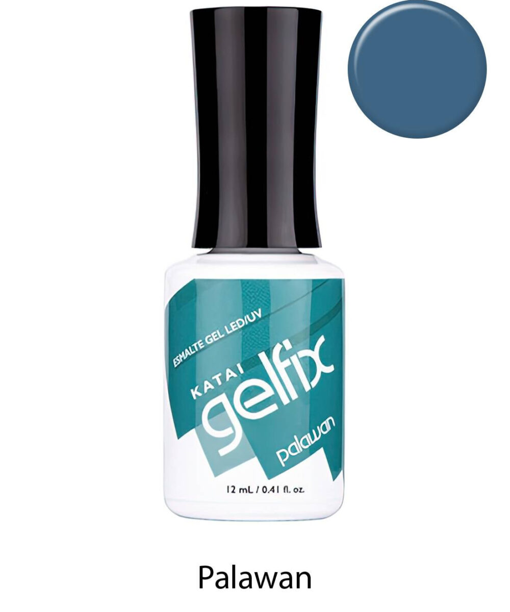 Esmalte semipermanente de uñas Palawan Gelfix Katai, esmalte profesional de larga duración con color intenso y acabado brillante.