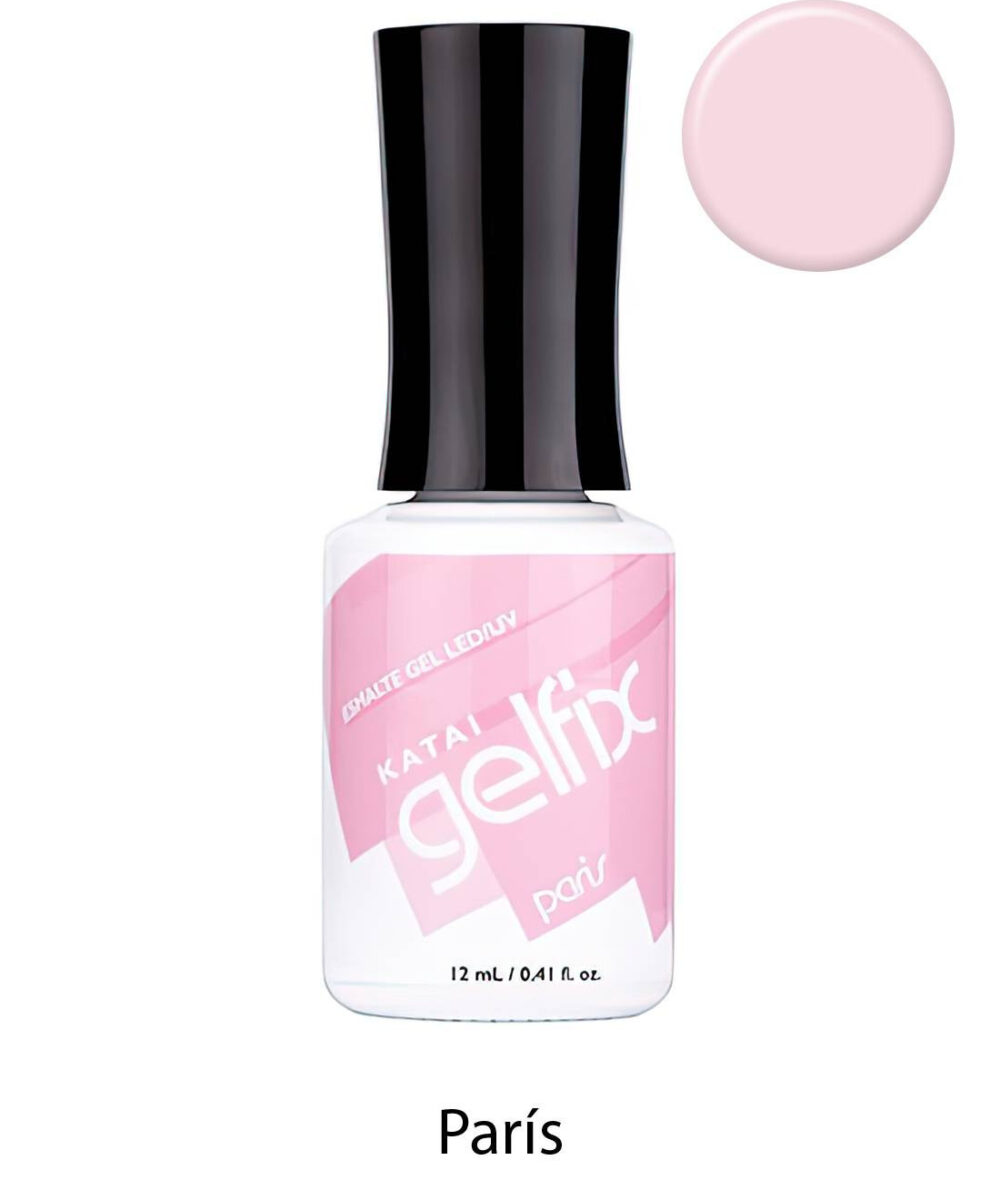 Esmalte semipermanente de uñas París Gelfix Katai, esmalte profesional de larga duración con color intenso y acabado brillante.