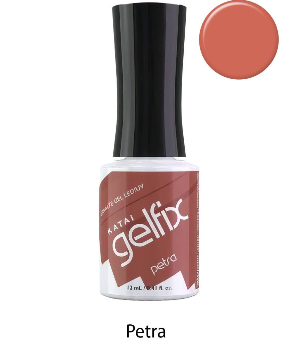 Esmalte semipermanente de uñas Petra Gelfix Katai, esmalte profesional de larga duración con color intenso y acabado brillante.