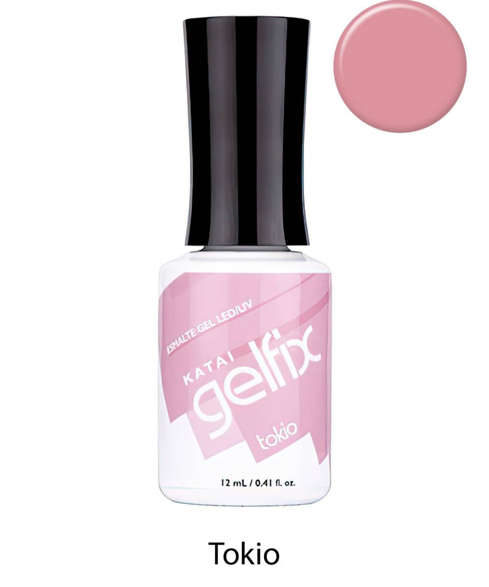 Esmalte semipermanente de uñas Tokio Gelfix Katai, esmalte profesional de larga duración con color intenso y acabado brillante.