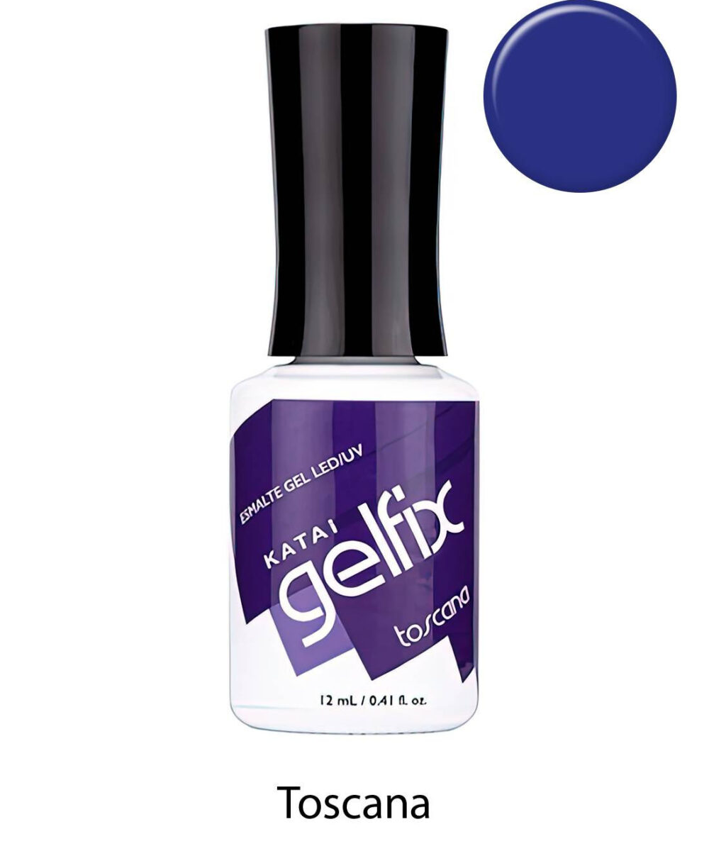 Esmalte semipermanente de uñas Toscana Gelfix Katai, esmalte profesional de larga duración con color intenso y acabado brillante.