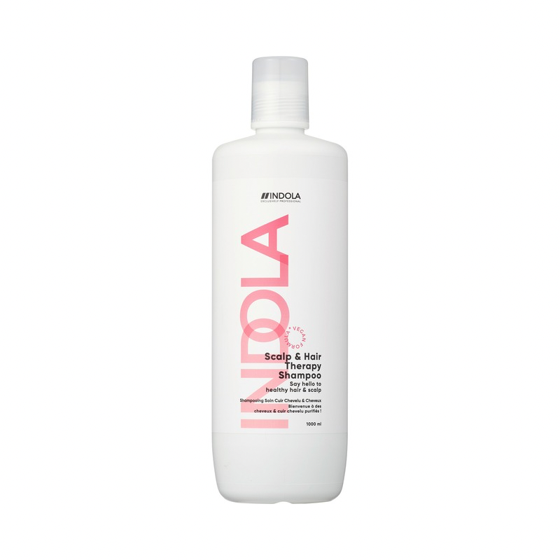 Champú Scalp & Hair Therapy Indola 1000 ml – champú profesional para cuero cabelludo sensible y cabello equilibrado