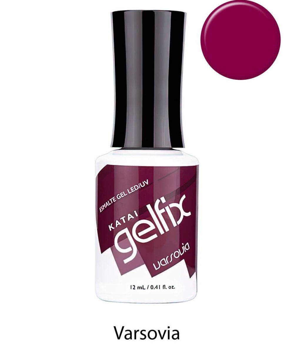 Esmalte semipermanente de uñas Varsovia Gelfix Katai, esmalte profesional de larga duración con color intenso y acabado brillante.