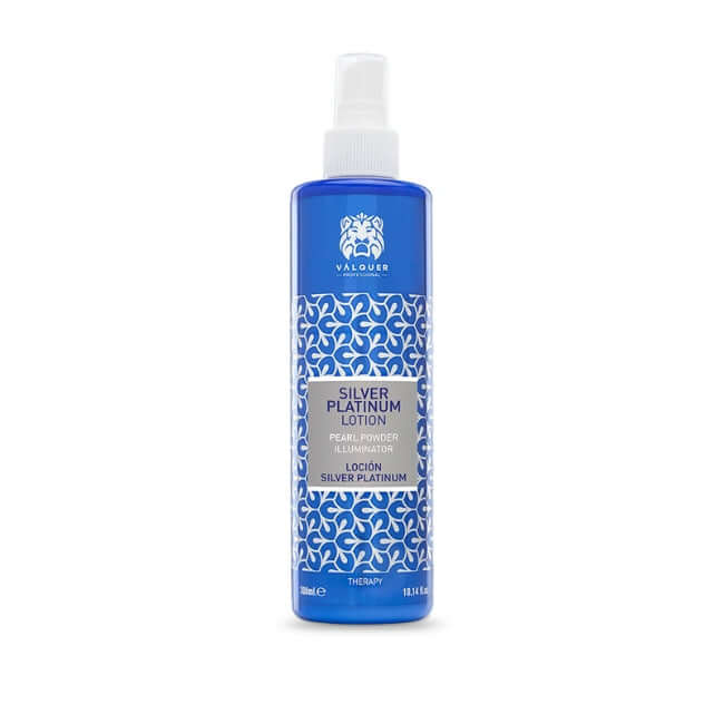 Loción capilar Silver Platinum Valquer 300 ml – tratamiento profesional matizador para cabello blanco, gris o rubio