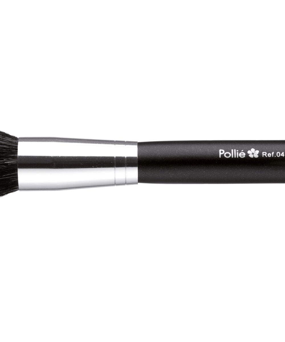 Pincel Kabuki despuntado Pollié – brocha profesional para maquillaje y polvos