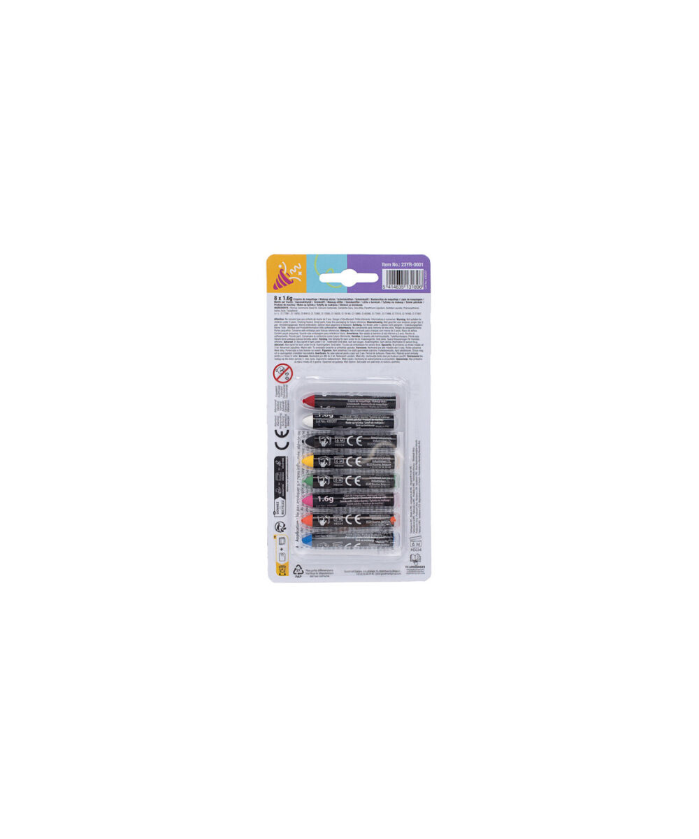Kit 8 mini Lápices Grasos de Maquillaje Facial Goodmark – lápices de colores para maquillaje artístico y de fantasía