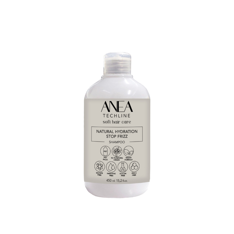 Champú Hidratación y Antiencrespamiento Techline Anea 450 ml – champú hidratante para suavizar y controlar el frizz