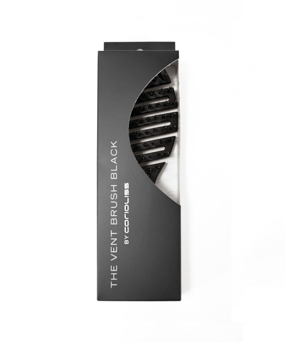 Cepillo The Vent Brush Black Corioliss – cepillo ventilado profesional para secado rápido y control del peinado