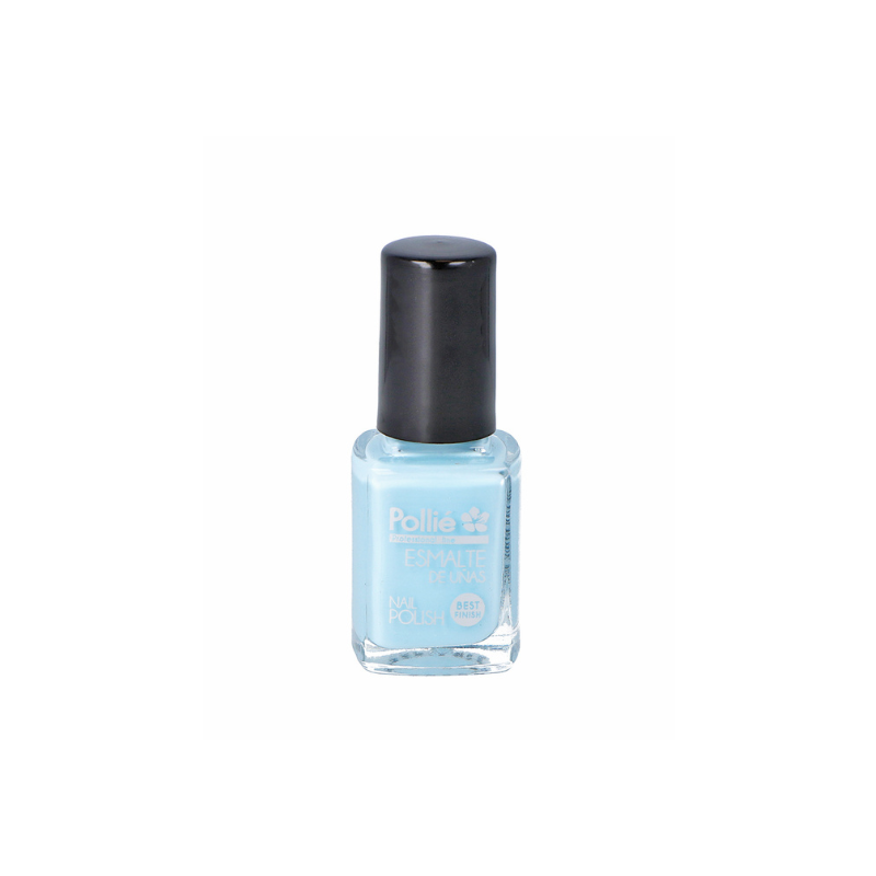 Esmalte de uñas azul bebé Pollié ref 09460 – esmalte azul claro suave y brillante