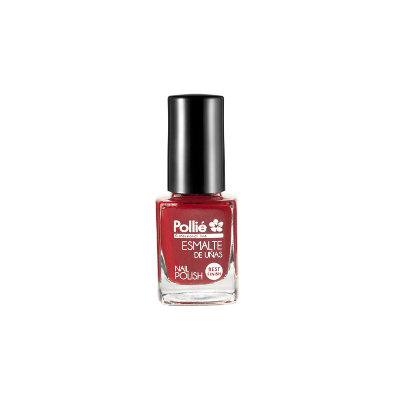 Esmalte de uñas rojo cereza Pollié ref 03490 – esmalte rojo brillante y duradero