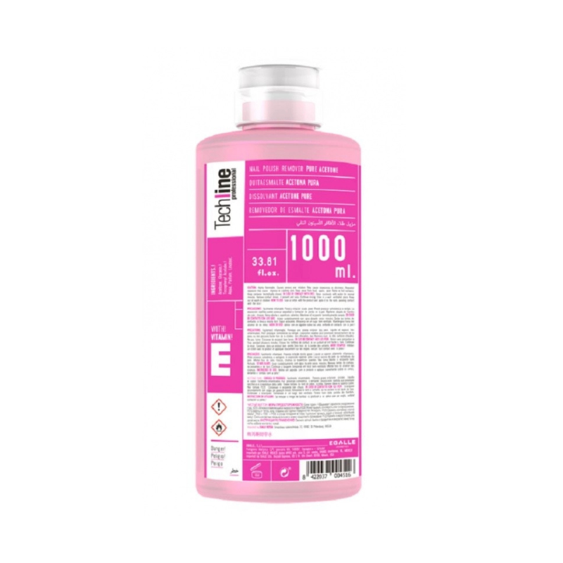 Acetona pura con vitamina E Anea 1000 ml – quitaesmalte profesional para uñas