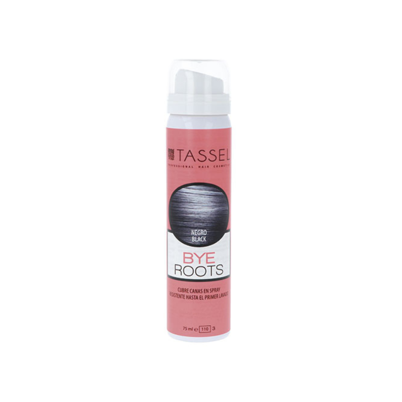 Spray retoca raíces negro Tassel 75 ml – spray cubre canas y raíces al instante