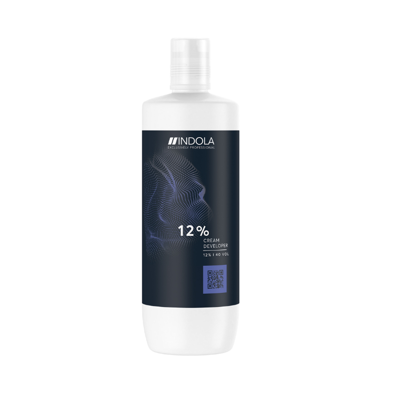 Crema oxidante 40 vol 12% Indola 1000 ml – revelador profesional para decoloración capilar