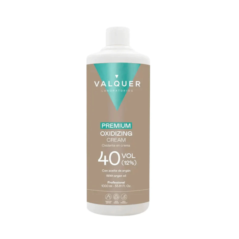 Oxidante premium ultra cremoso 40 vol 12% Valquer 1000 ml – revelador profesional para decoloración