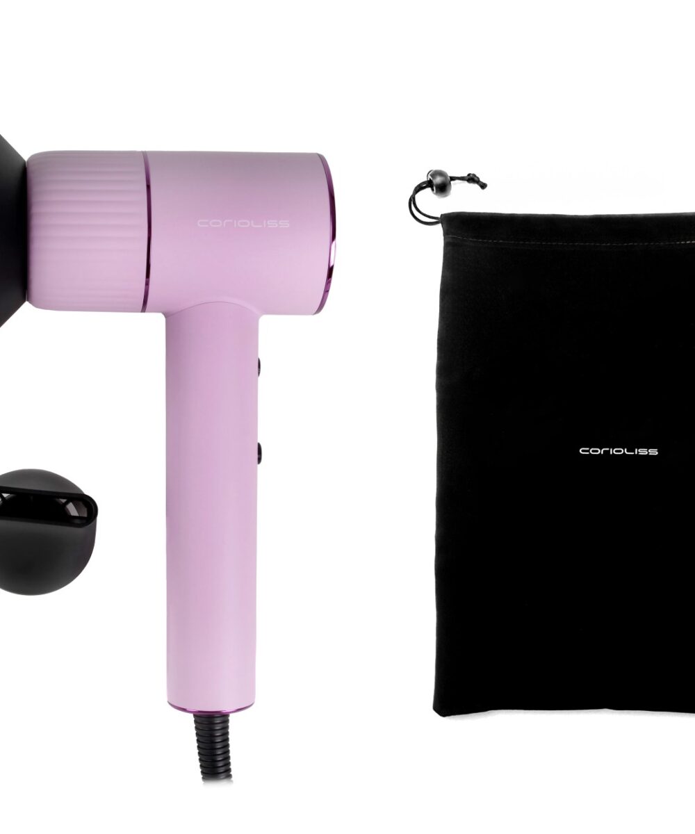 Kit plancha C5 Lilac y secador Apolo 1600W Corioliss – pack profesional de peinado