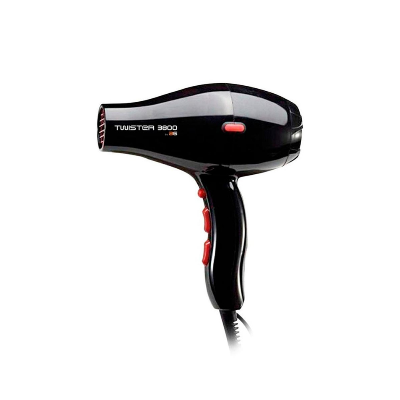 Secador profesional Twister 3800 iónico Asuer 2100W negro – secador potente para peluquería