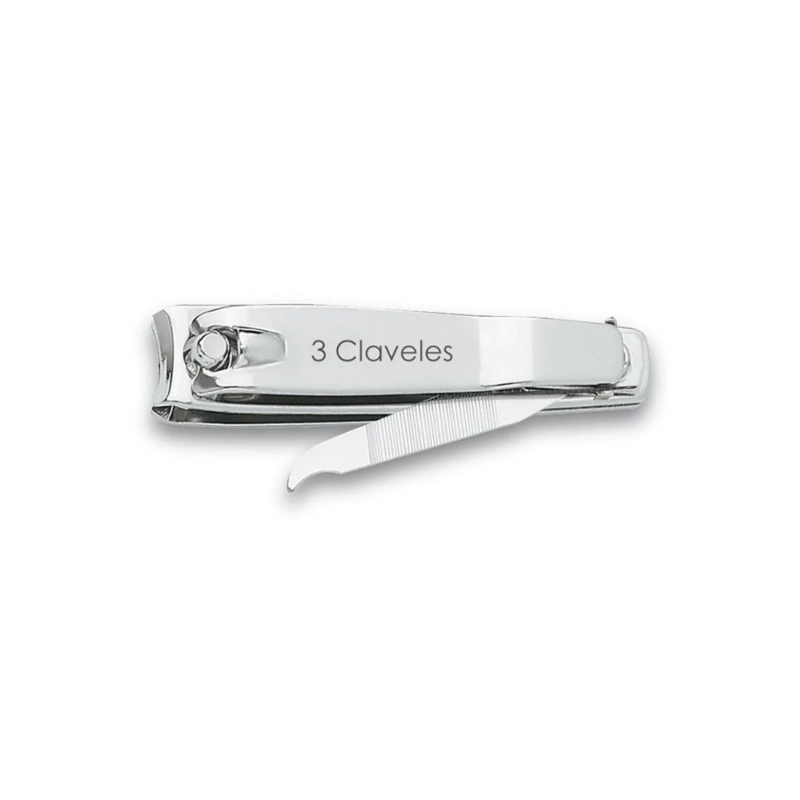 Cortaúñas con lima 6 cm 3 Claveles ref 12416 – cortaúñas preciso y resistente