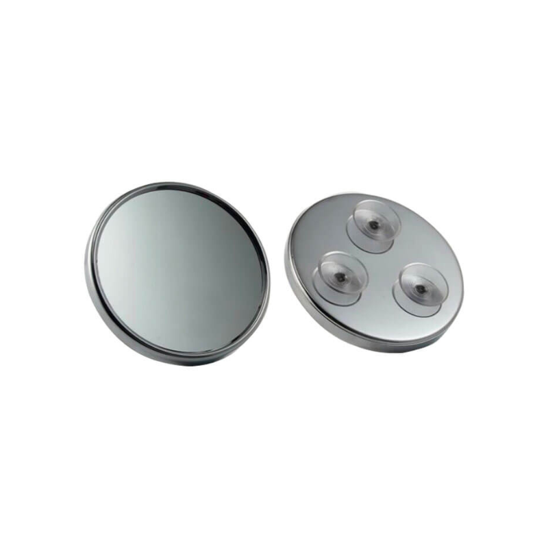 Espejo cromado redondo 5X con ventosas Pollié Ø15 cm – espejo aumento para maquillaje y estética
