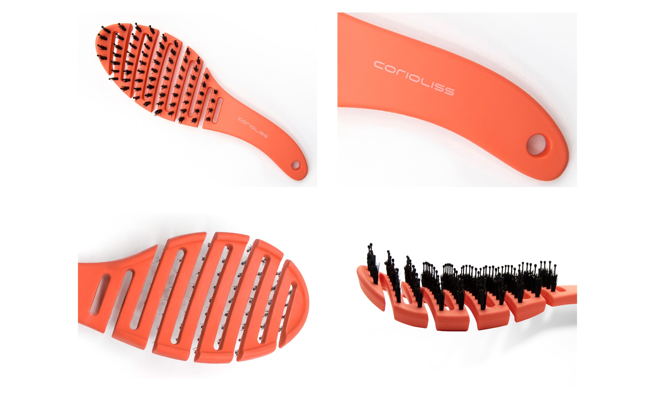 Cepillo The Vent Brush Coral Corioliss – cepillo desenredante profesional para cabello