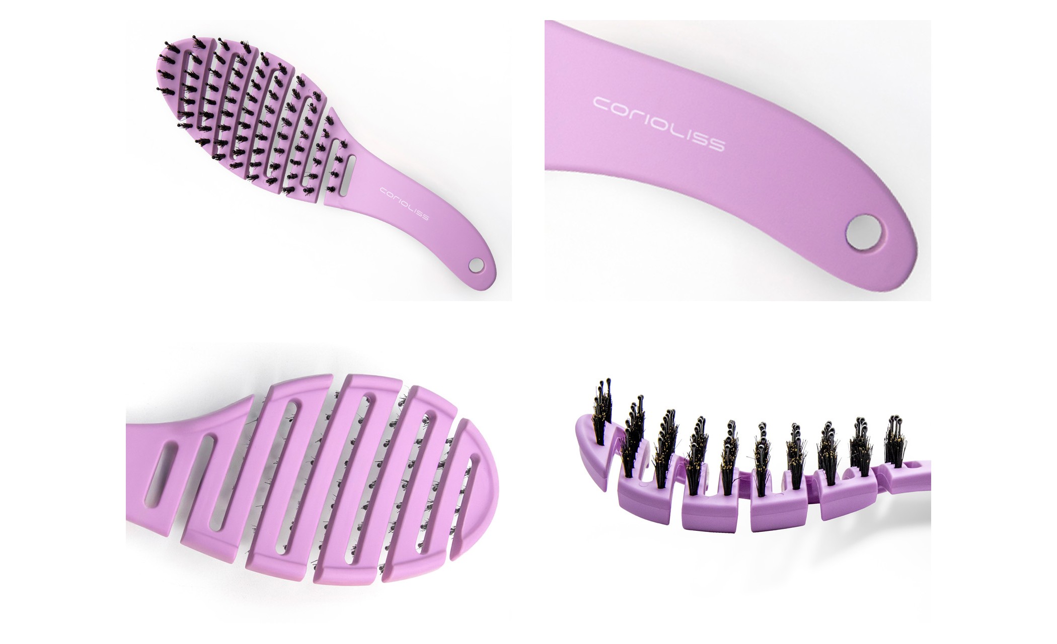 Cepillo The Vent Brush Lilac Corioliss – cepillo desenredante profesional para cabello