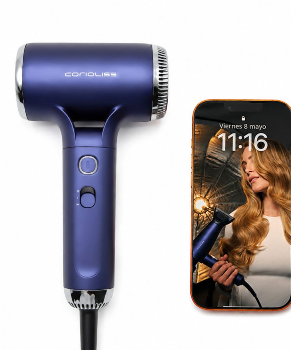 Secador Profesional Breeze Blue Corioliss con motor digital iónico y tecnología de secado rápido