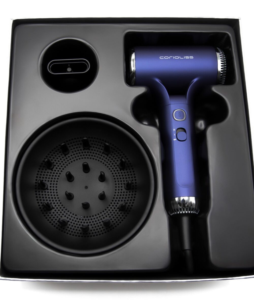 Secador Profesional Breeze Blue Corioliss con motor digital iónico y tecnología de secado rápido