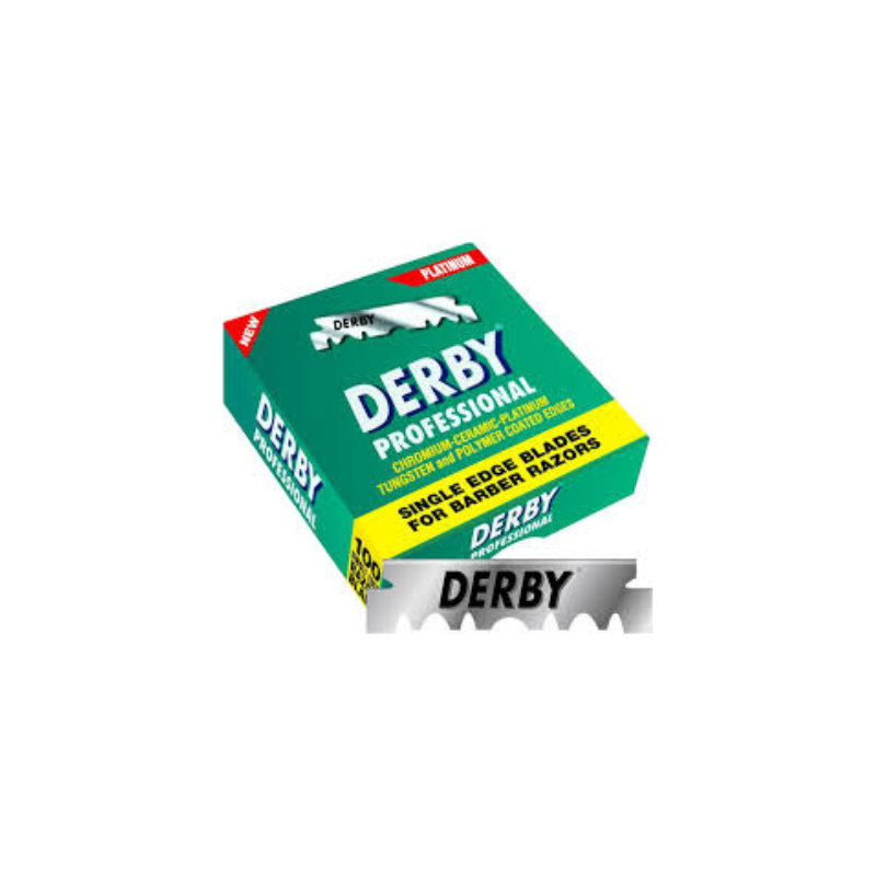 Cuchillas de un filo Derby Professional 100 unidades – cuchillas profesionales para navaja de barbero