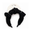 Diadema acolchada negra con nudo Inca Hair – diadema elegante para mujer