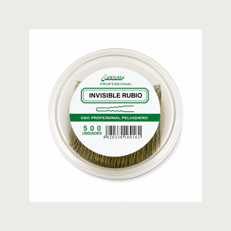 Horquilla invisible rubia Asuer ref 16016 – horquilla profesional para peinados y recogidos