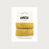 Pack 2 pinzas clip amarillo mostaza con lunares blancos Inca Hair – accesorios para el cabello infantil