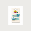 Pack 2 pinzas clip infantiles mariposa y corona azul glitter Inca Hair – accesorios para el cabello de niña